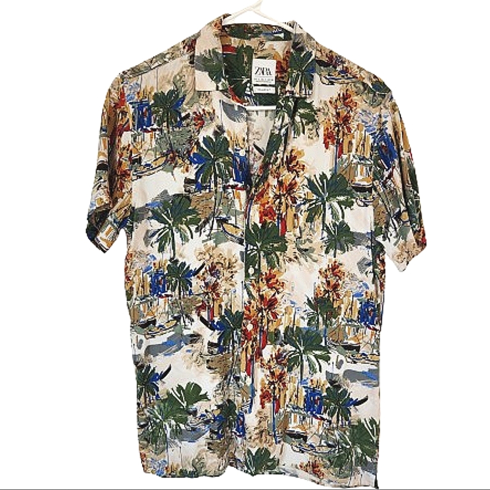Men's Zara Hawaiian Shirt Small